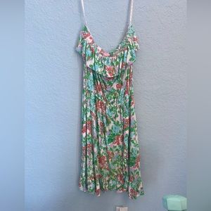 Lilly Pulitzer Flor Multi Mini Bee In Your Bonnet Strapless Ruffle Dress